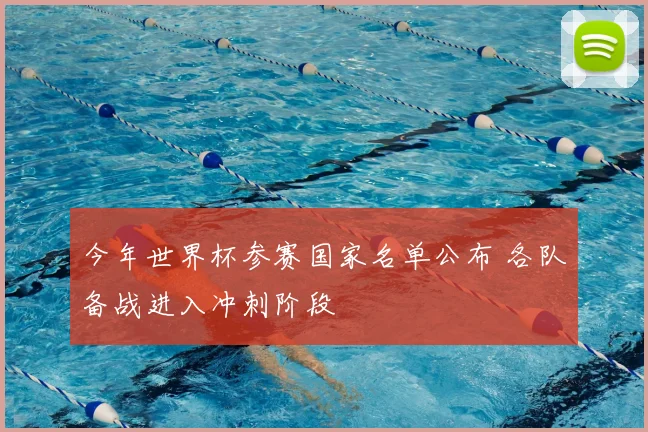 今年世界杯参赛国家名单公布 各队备战进入冲刺阶段